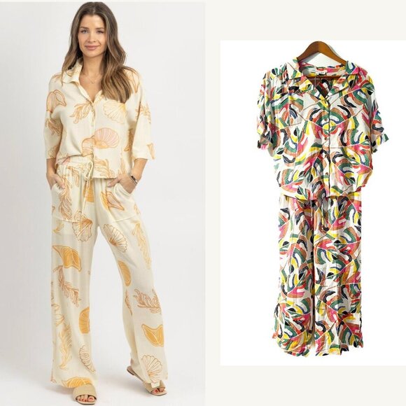 Jane and Delancey Pants - NEW Jane + Delancey | Tropical Pant Set | Tropical Floral